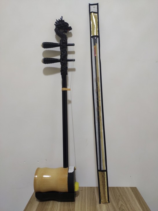 二胡 大筒，龙头黑檀大筒，声音洪亮，多年老...