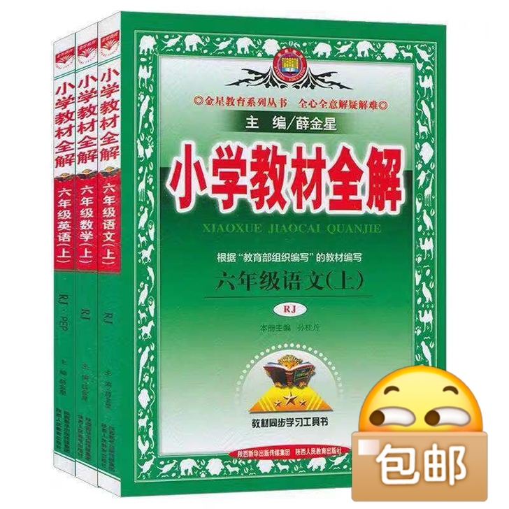 2021新小学教材全解六年级上册语文数学英...