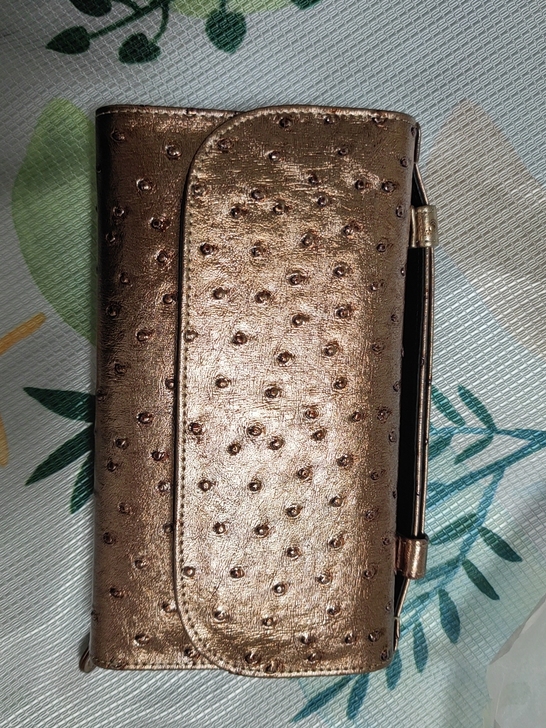 全新真皮宴会手拿包  有链条可单肩背，鸵鸟...