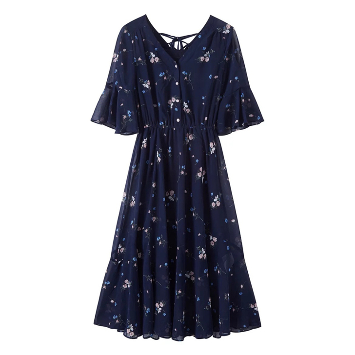 拉夏贝尔 中长款碎花时尚连衣裙，从商场29...