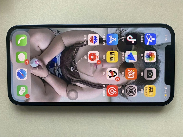 苹果，12  iPhone12蓝色