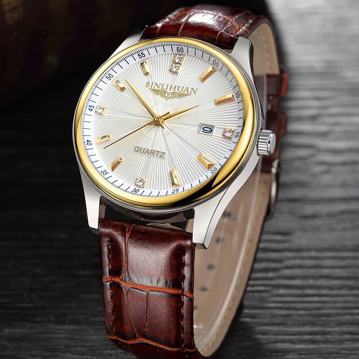 绅士款瑞士手表全自动非机械表防水时尚镂空简...