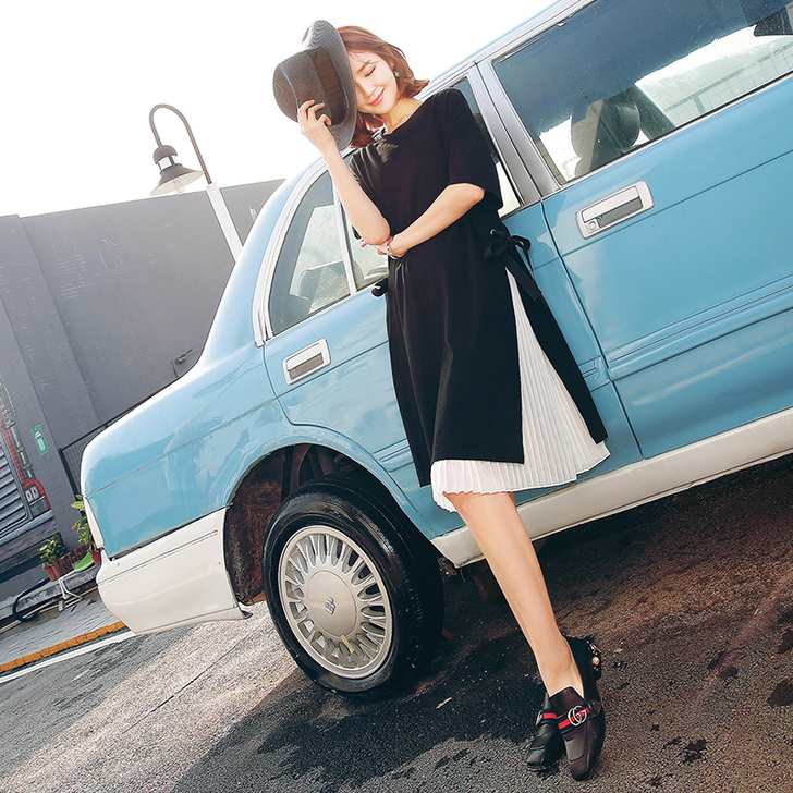 韩都衣舍韩版女装夏季新款套装裙宽松中长