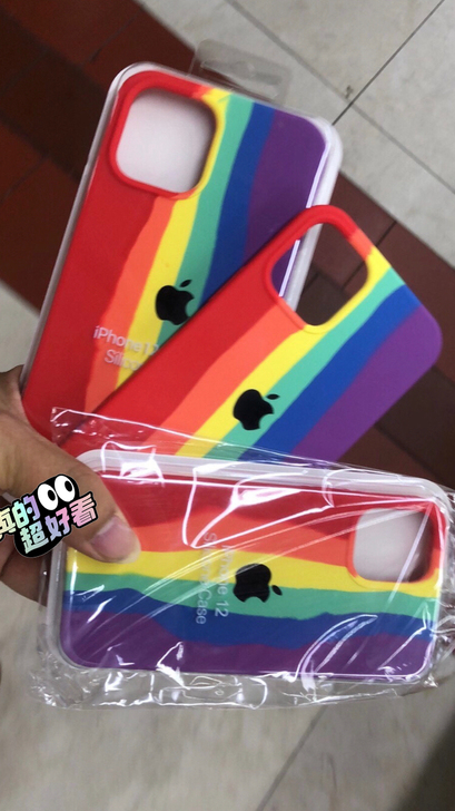出 苹果11promaks彩虹硅胶保护壳 ...