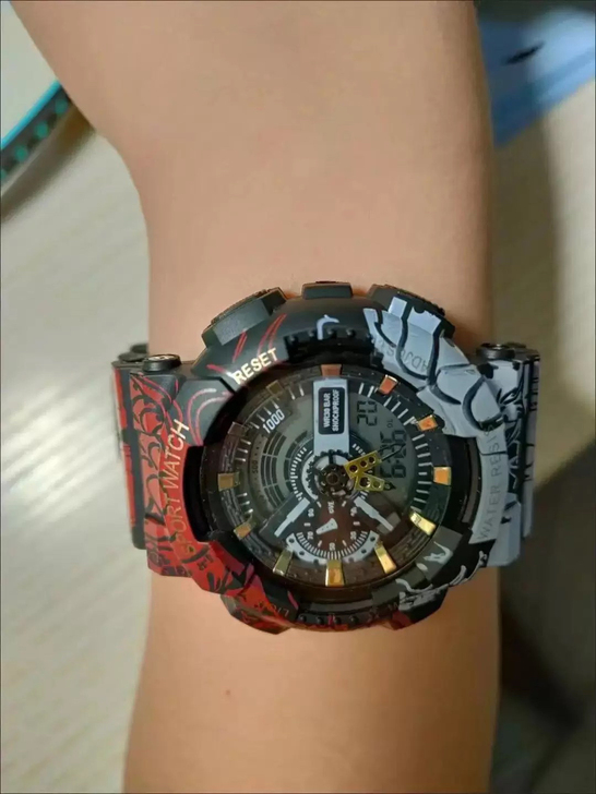 海贼王联名韩版ins手表男女学生夜光防水闹...