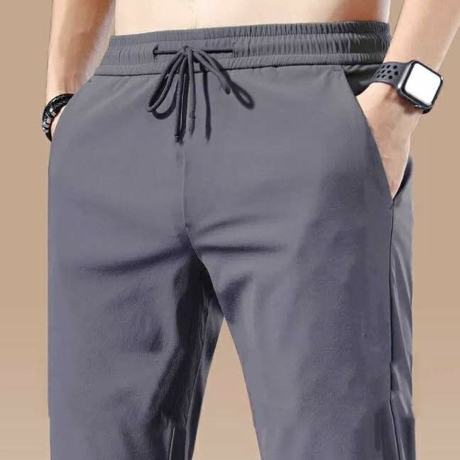 裤子男薄款透气休闲裤百搭宽松长裤男士修身大...