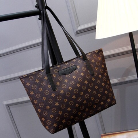 老花单肩包女大包2019秋冬新款欧美时尚女...