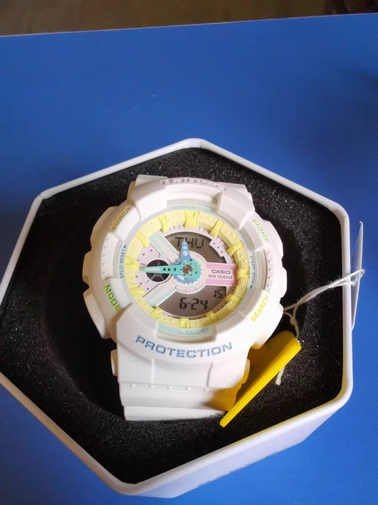 卡西欧马卡龙配色男女限量款  就试带过 一...