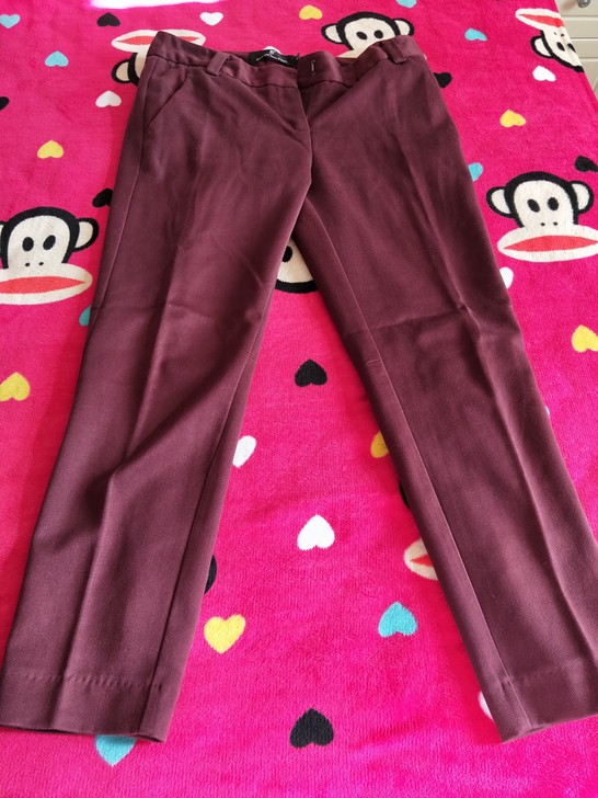 直筒裤 商务正装裤 酒红色 m 码 八成新