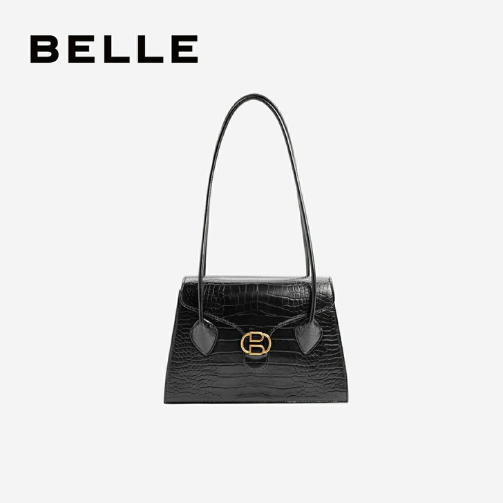 百丽腋下包女商场同款压花复古时尚手提单肩包