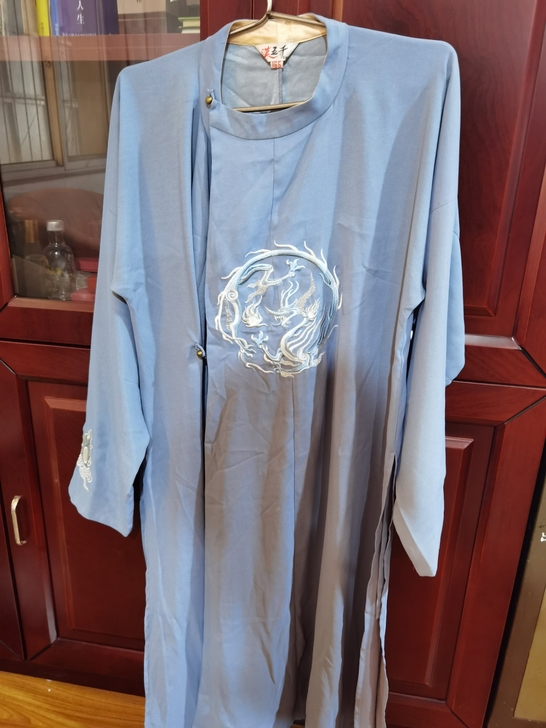 【出售/租】重回汉唐正版唐圆领袍绣花深灰蓝...