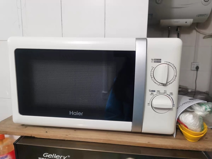 海尔微波炉家用小型多功能转盘机械式20L正...