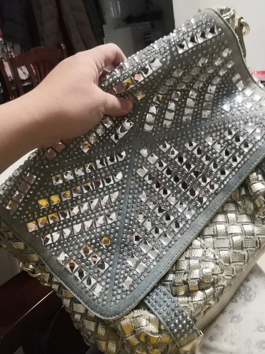 大包包  水钻 链条 牛仔  单肩斜挎女士