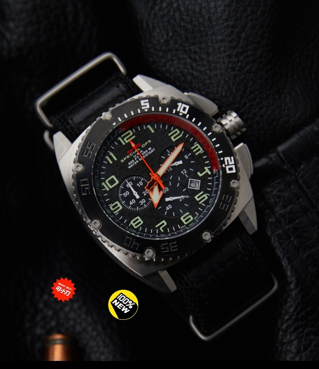 MTM爱国者黑色盘美国进口户外防水运动手表