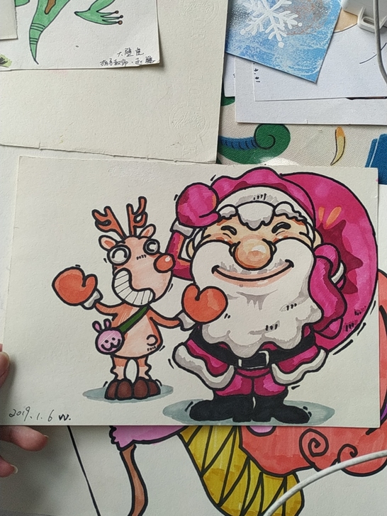 马克笔作品 课堂范画 十张包邮 低于...