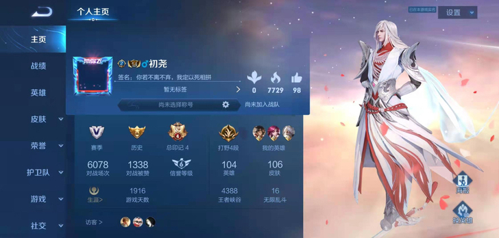 自己用的王者QQ号带QQ一起QQ等级63级...