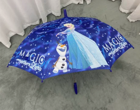 外单出口冰雪奇缘儿童伞卡通长柄伞儿童雨伞女...