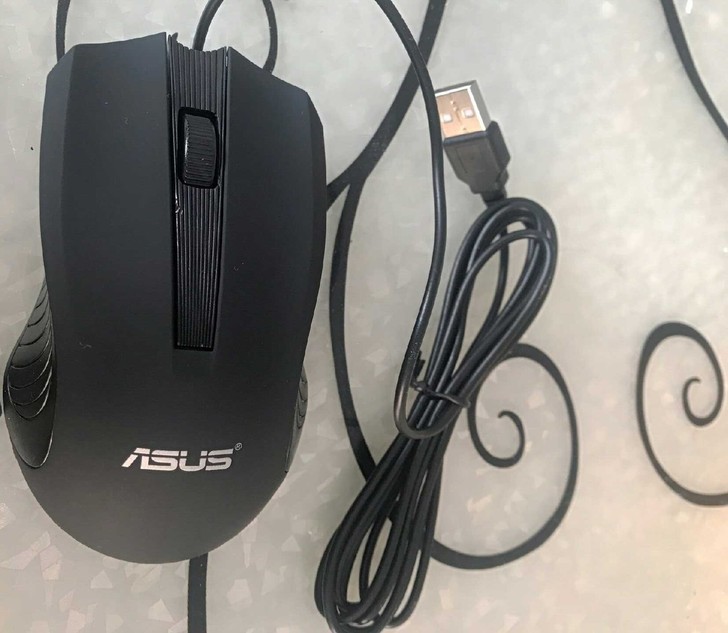 全新 家用华硕有线鼠标约1.7米静音USB...