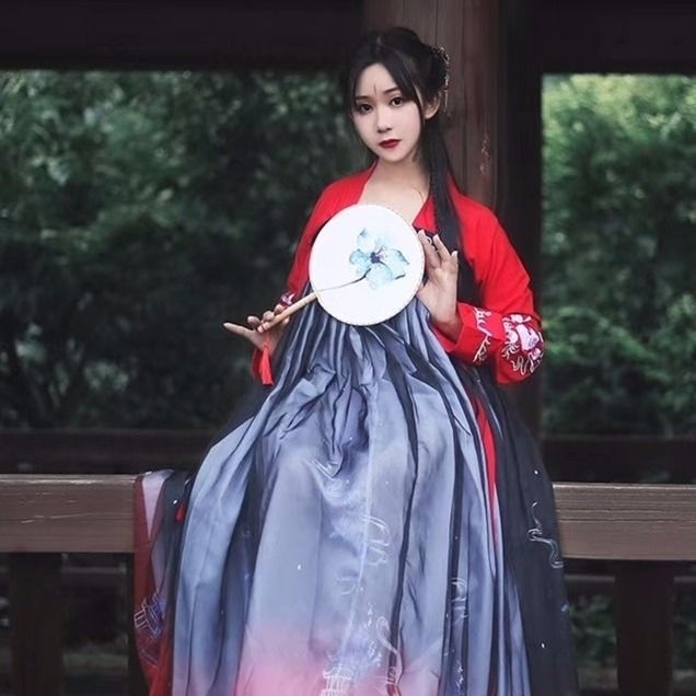 【全新清仓买一赠六】新款汉服女若怡古风清新...