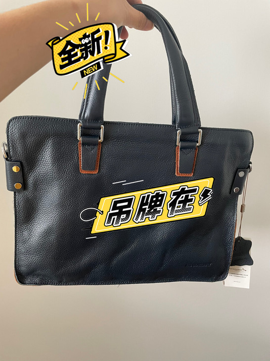 全新闲置红蜻蜓专柜正品男士商务包真皮单肩包...