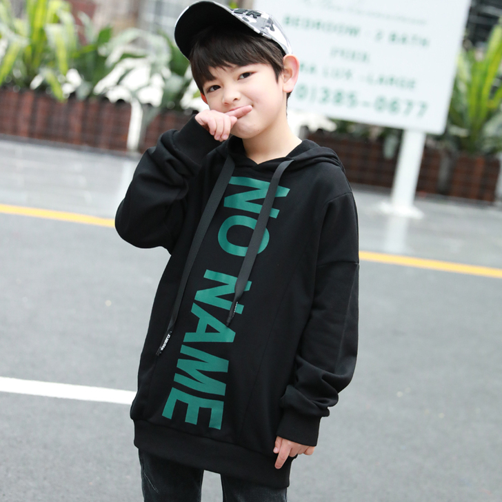 男童卫衣宽松套头衫中大童嘻哈上衣潮牌儿童街...