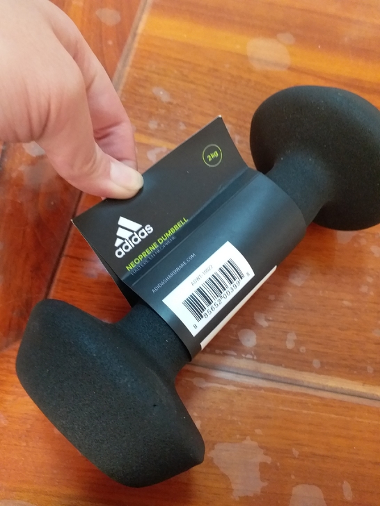 【不议价】阿迪达斯男女家用包胶健身哑铃2kg