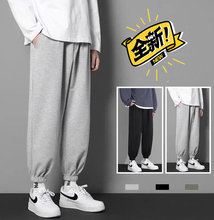 实体店倒闭  运动裤男春夏季薄款束脚裤宽松...