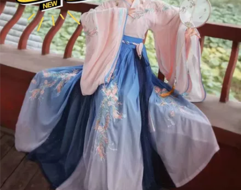 凤栖全套6米摆汉服女中国风交领齐腰襦裙刺绣...