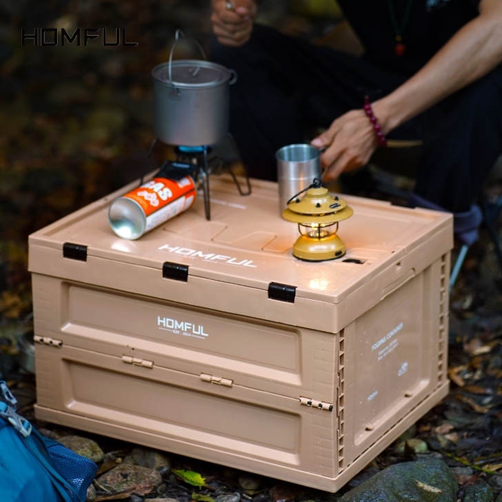 HOMFUL皓风户外折叠箱露营车载后备储物...