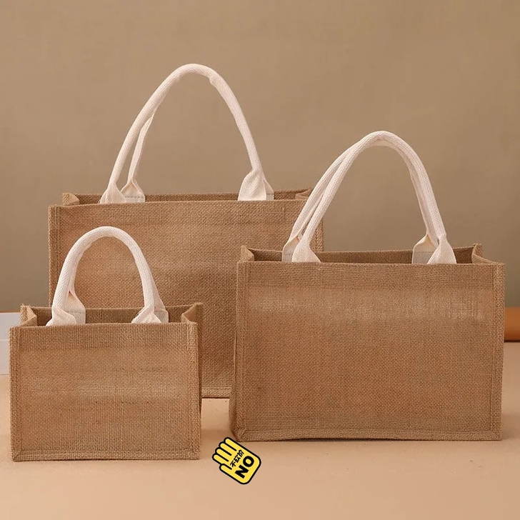 MUJI无印良品亚麻手提袋饭盒袋防水麻布袋...