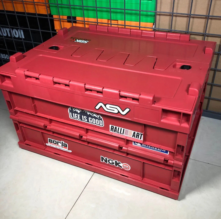 清仓日式折叠收纳箱纯色工业风车载后背箱储物...