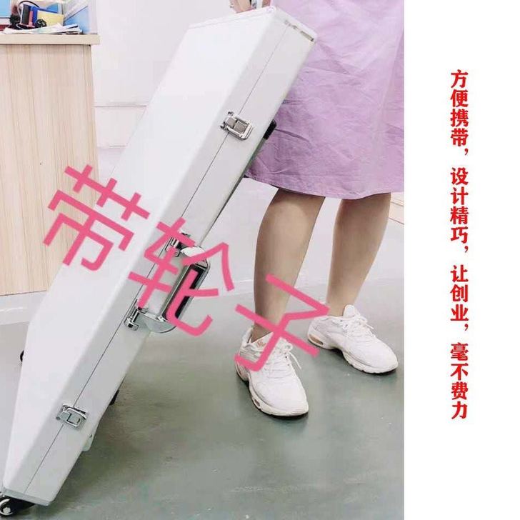 摆摊折叠箱带灯中号铝条箱中号铝条款折叠箱,...