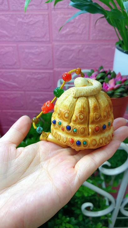 闲置收藏品竹雕莲蓬活眼多子多福把玩件摆件6...