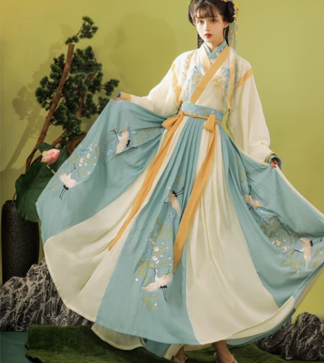 玉术汉服 羽集晋制齐腰魏晋风交领汉服 m码...