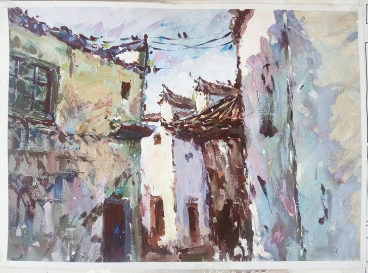 四K水粉画,卡纸绘制。大师作品临摹作品,感...