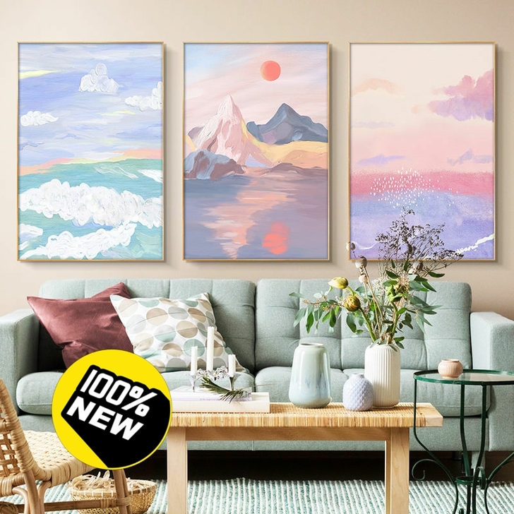 装饰画，壁画打包转让，北欧风格客厅装饰画入...