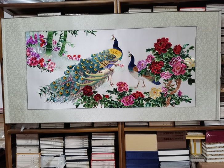苏绣画，国画，古画，公司库存的一幅苏绣刺绣...