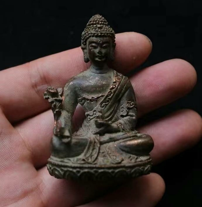 老货处理,早期古玩市场收藏的一批铜佛摆件,...