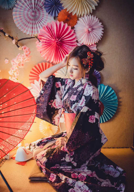 全套日式和服浴衣 正装和风cos长款套装