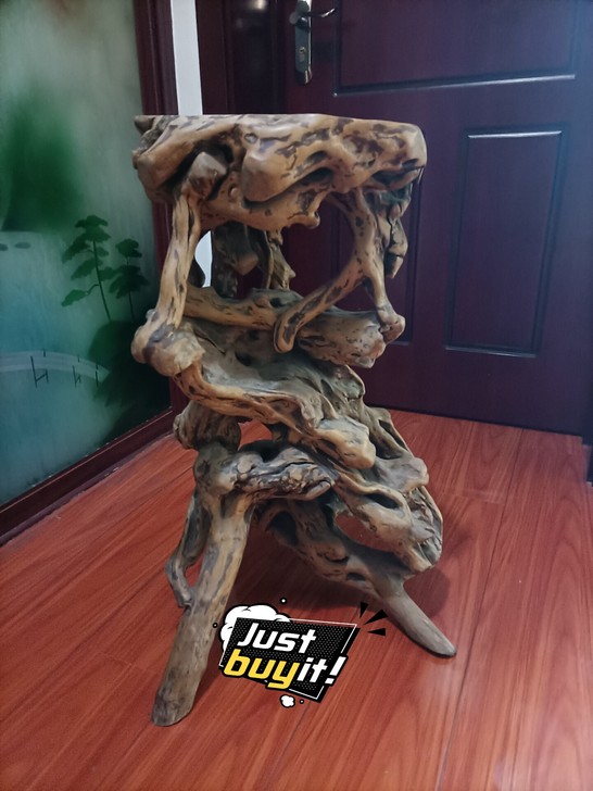 根雕花架，原来在延吉买的，当时挺贵的，原色...