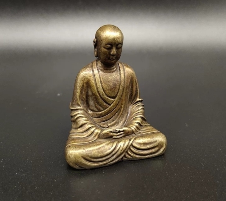 铜佛小摆件实心黄铜地藏王佛像仿古微雕铜小件...