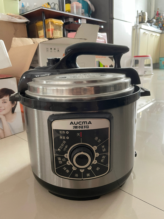 澳柯玛电压力锅，5Ｌ，家里人少用不了这么大...