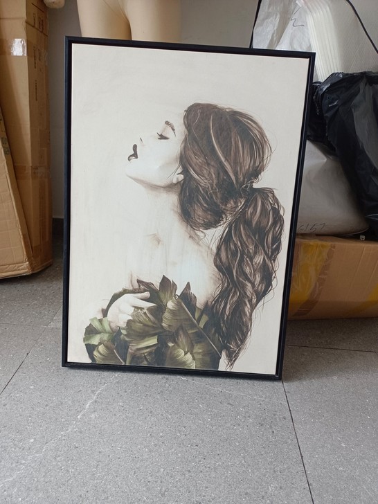 美容美发装饰画理发店背景墙壁画酒吧服装店发...