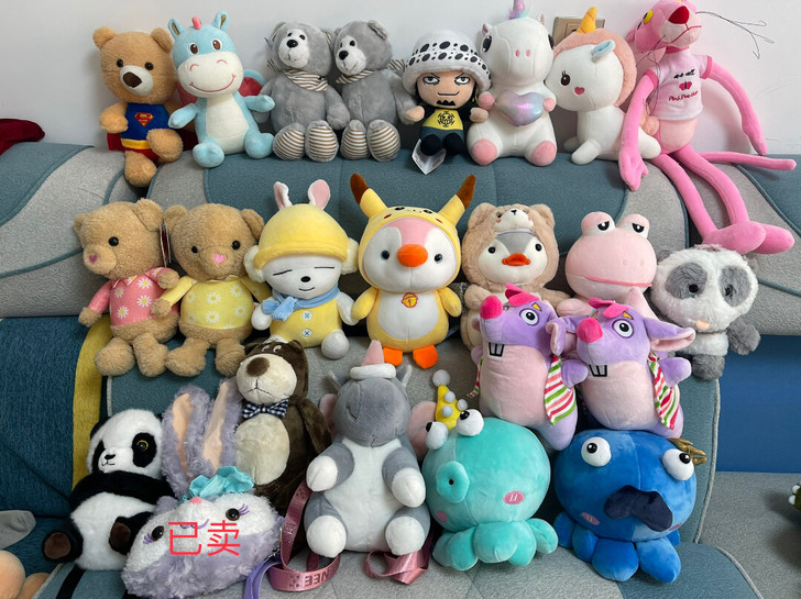 出售一批毛绒布艺玩偶，自己最近抓娃娃上瘾，...