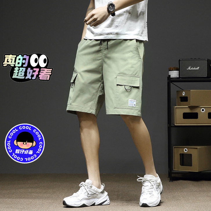 夏季薄款休闲短裤男潮ins超火五分裤子男学...