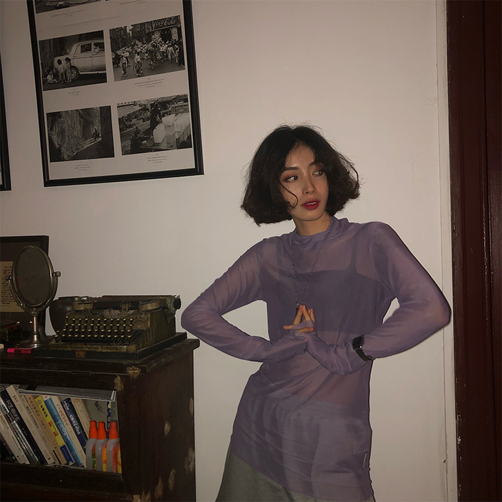 吵吵家 蕾丝雪纺衫