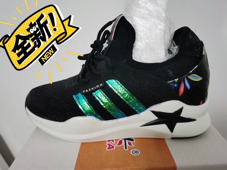 黑色百搭内增高休闲鞋##amp;helli...