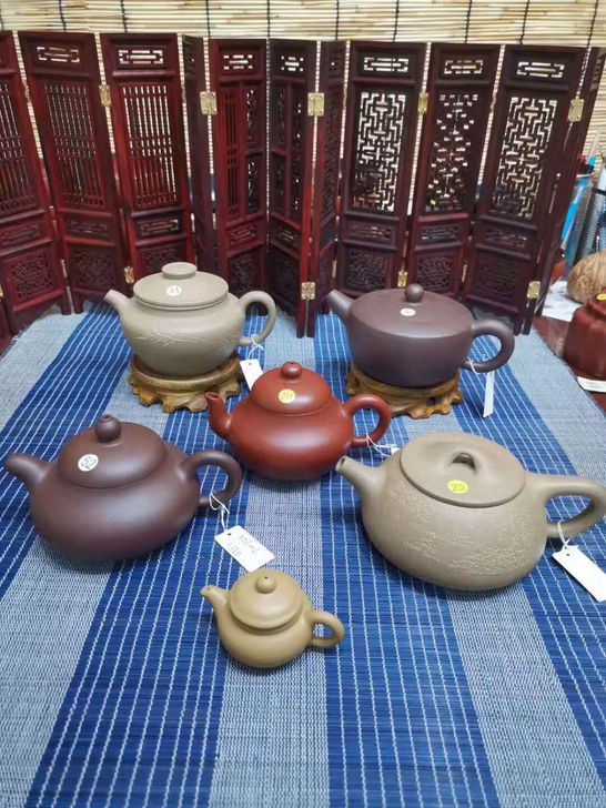 特价处理原矿紫砂壶，纯手工制作顶瓜瓜茶宠摆件