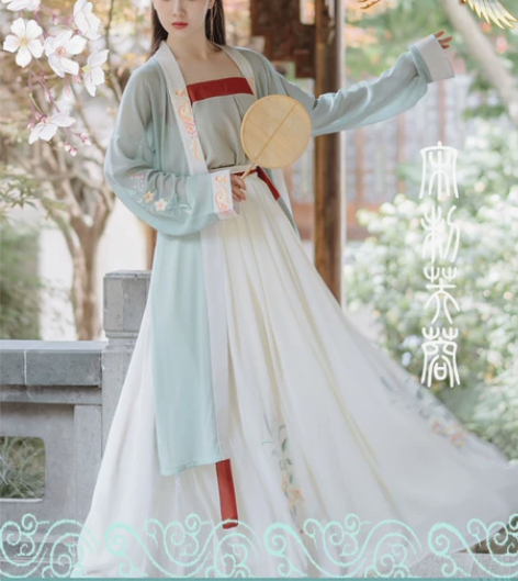 【芙蓉】茗月萱原创汉服女宋裤裙褙子四件套日...