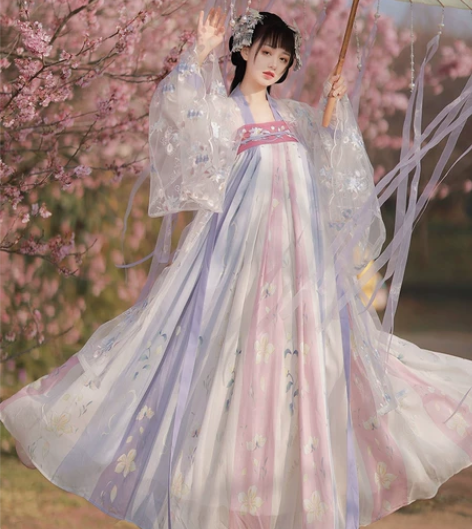 【樱洛】茗月萱齐胸襦裙套装汉服女刺绣正品春...